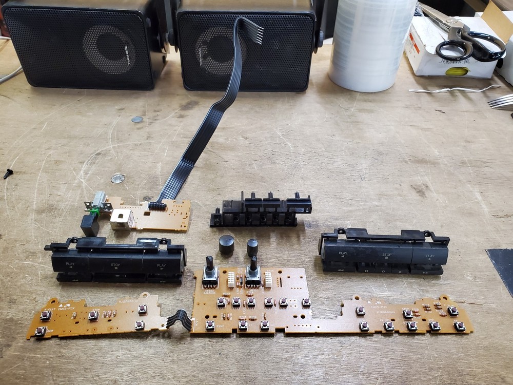 Technics RS-TR262 Double Cassette Deck Button Knob Power Switch Board Controls