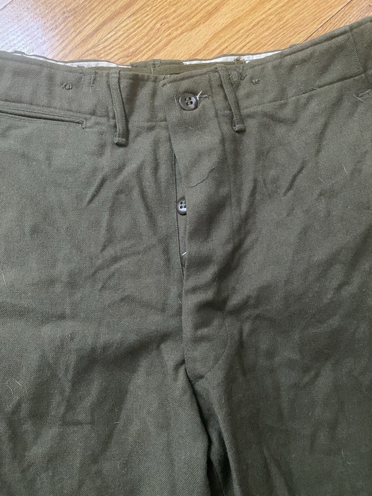 US GI Vintage Trousers Wool 18 Oz, Sz Medium Short, Preowned Nice