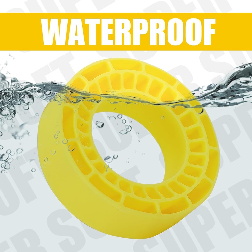 INJORA 4pcs Silicone Rubber Inserts for 64 * 24mm 1.3" Yellow
