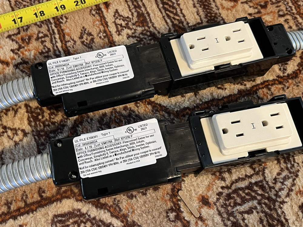 Allsteel Concensys Duplex Outlet Power Harness – Panel System Receptacle Module