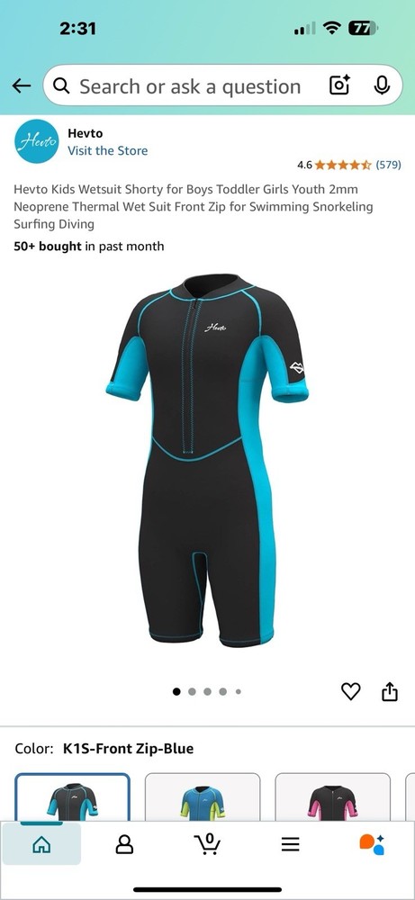 Childrens Hevto wetsuit