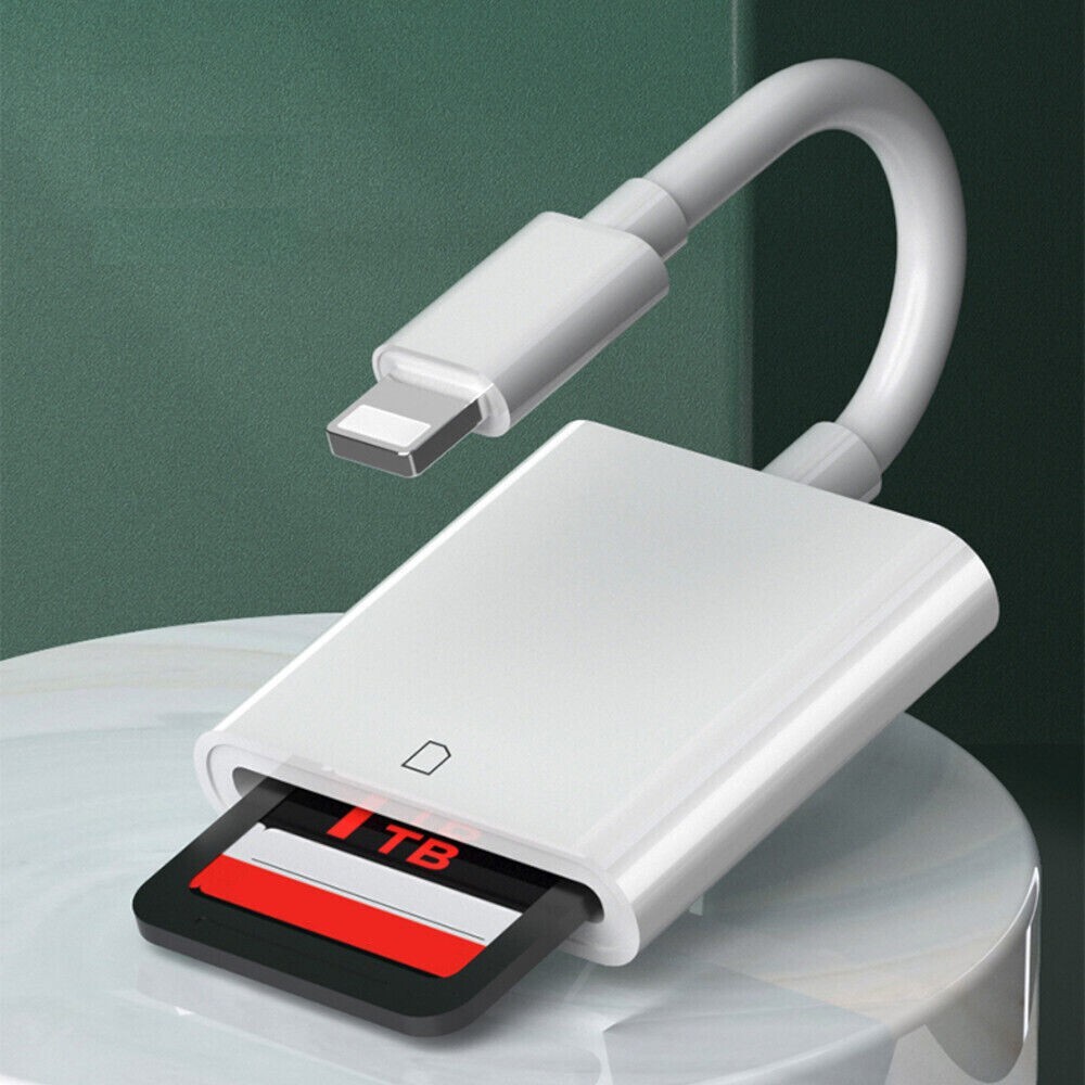 2PACK For iPhone SD Card Adapter Camera Reader for iPad iPhone