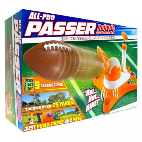 All Pro Passer Robotic Quarterback Automatic Football Passing System Orange W...