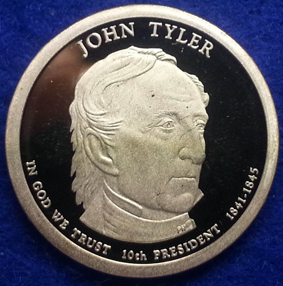 2009 S John Tyler Presidential Proof Dollar