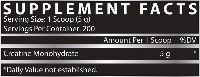 Nutrex CREATINE Monohydrate Powder Micronized Unflavored 200 Servings 1000 Grams