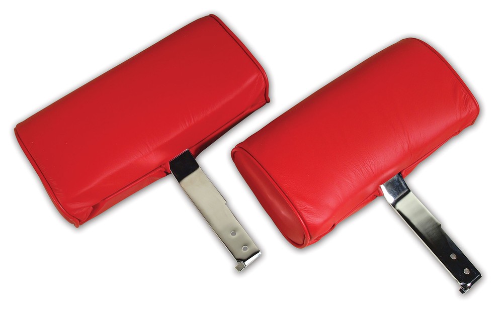 Corvette C2 Headrests Red Complete Leather 1967