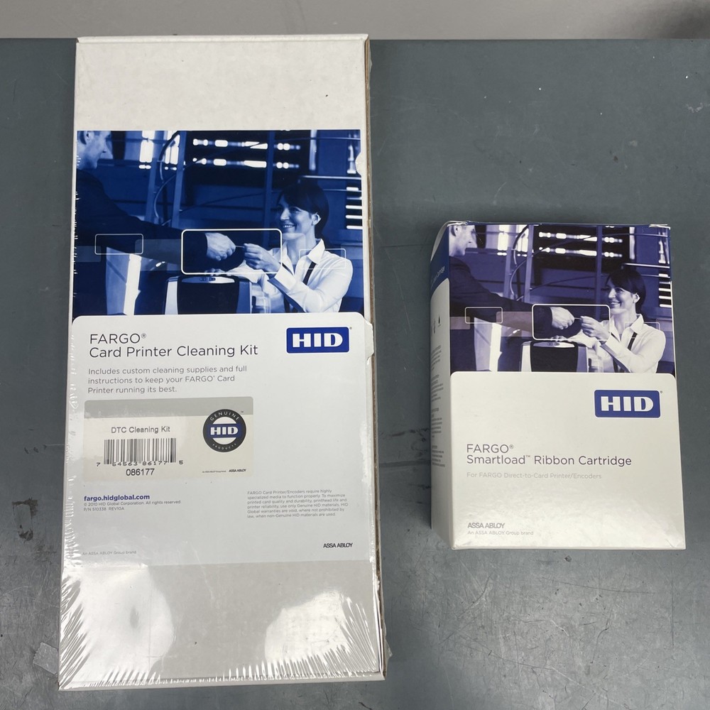Fargo 45100 Full Color Ribbon YMCKO DTC4000, Cleaning Kit