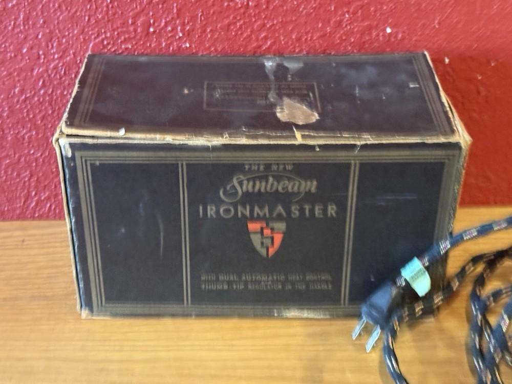 Vintage Sunbeam Ironmaster Original Box, Vintage Iron