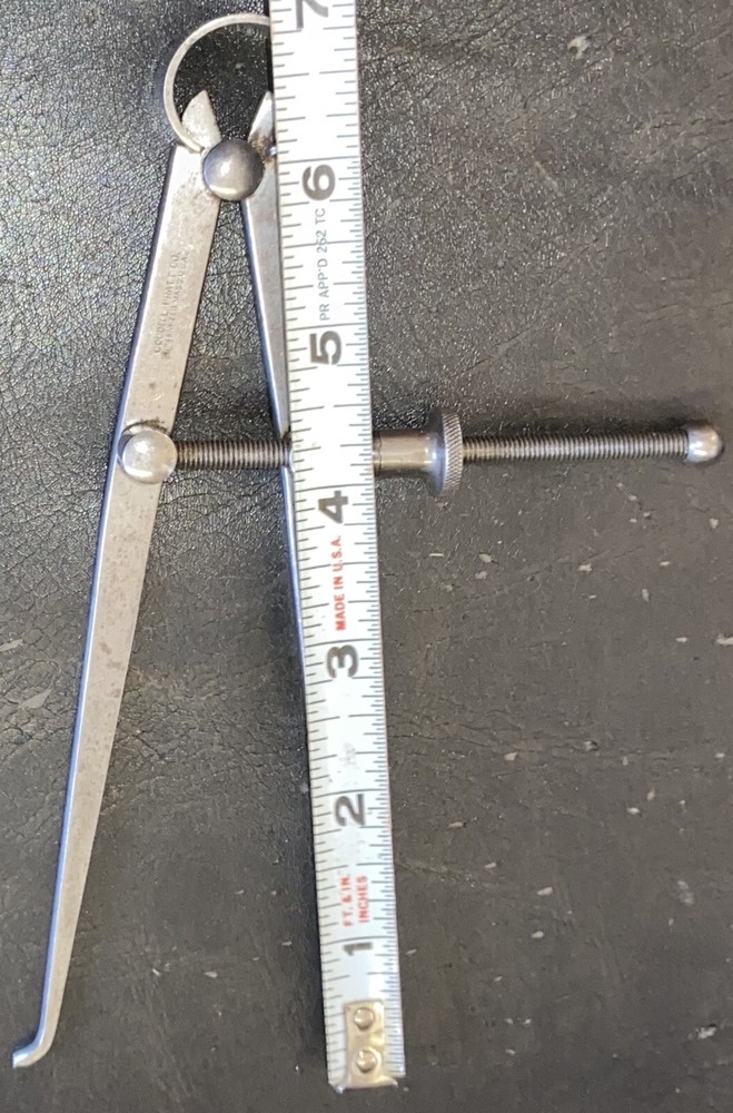 6” Inside Calipers Machinists Tool Goodell Pratt Co. Vintage