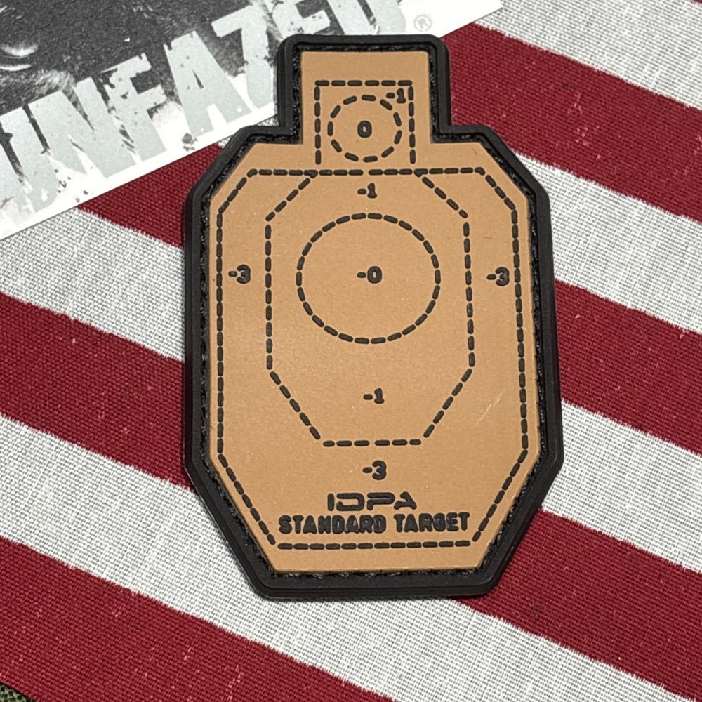 PvC 3D: Silhouette Target… Morale Brown Hook And Loop Patch High Quality 3d