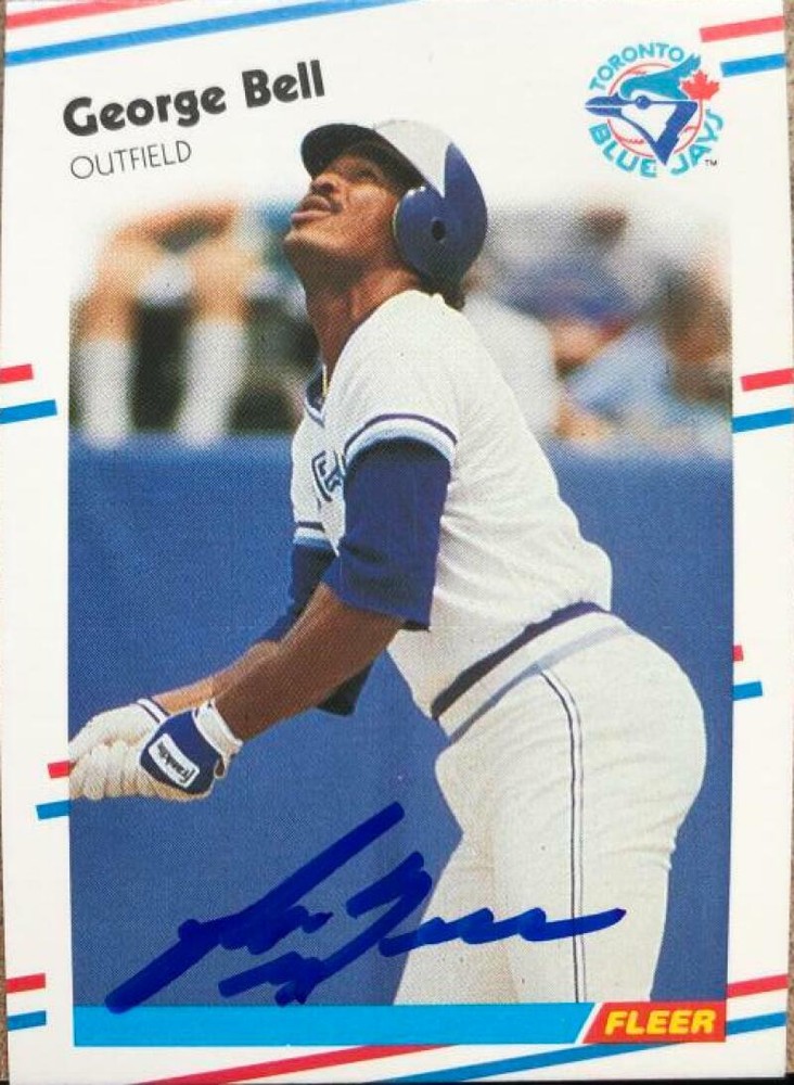 George Bell Autographed 1988 Fleer #103