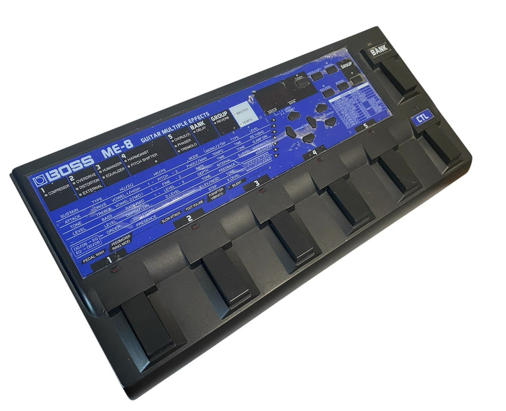 BOSS ME-8 Guitar Multiple Effects Distortion Chorus Effects Unit w/ AC Adapter