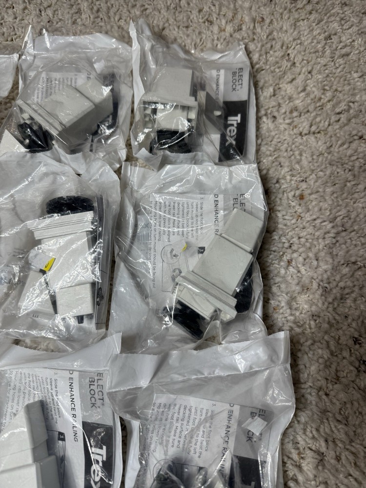 9~Trex Adjustable Footblock PC For Transcend or Enhanced WHITE~SEALED ~WTFTBLKPC
