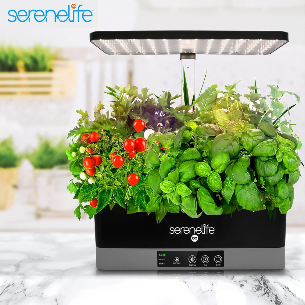 Smart Starter Kit-Hydroponic Herb Garden Indoor Plant System W/Height Adjustable