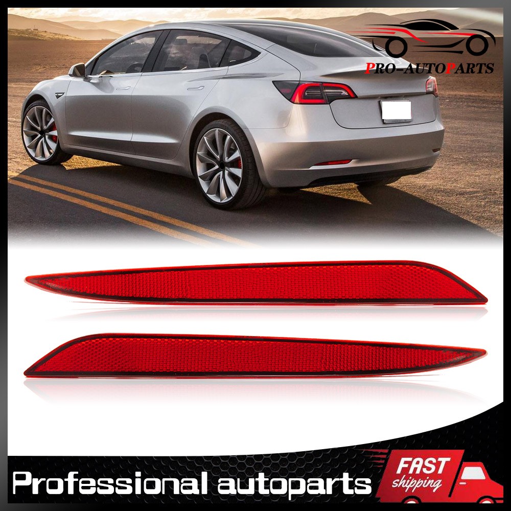 For 16-23 Tesla Model 3 Tail Rear Bumper Reflector Reflex Light left Right Side