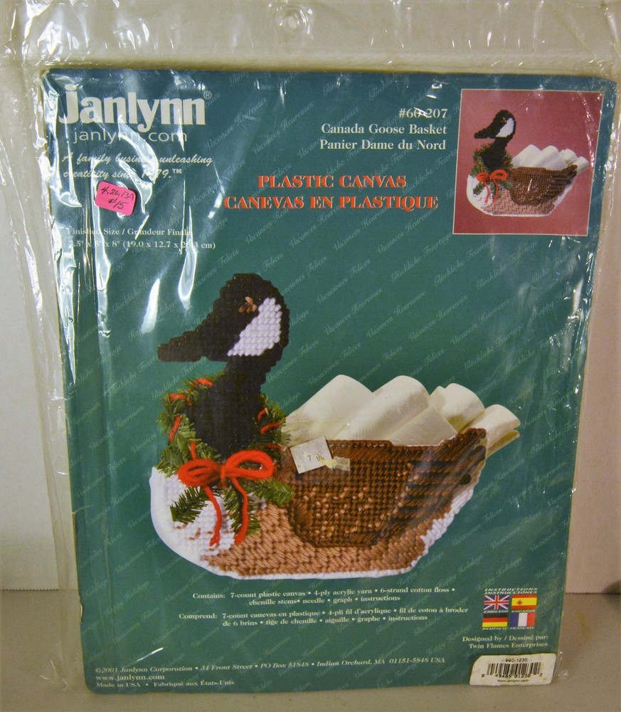 Janlynn Plastic Canvas Canada Goose Basket Plastic Canvas Kit #60-207