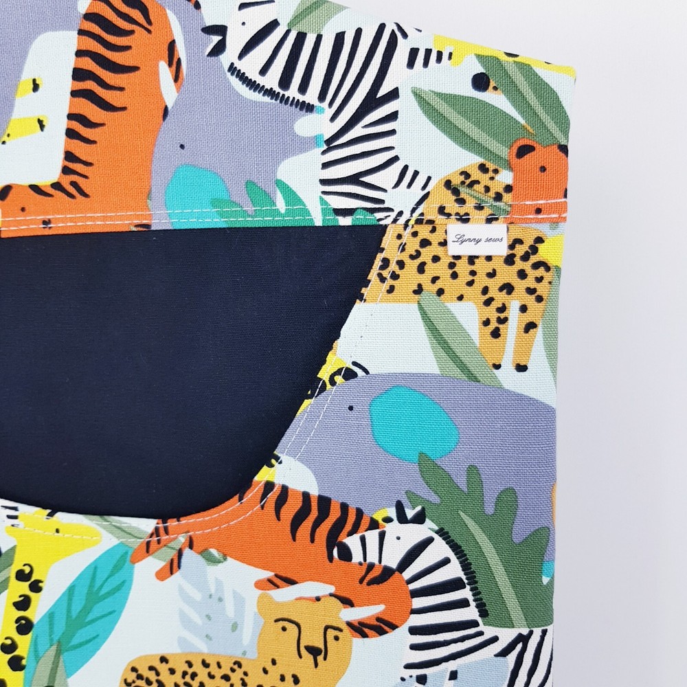 Peg Bag Handmade Multi-Coloured Jungle Animal Lined Laundry Clothes Peg Holder