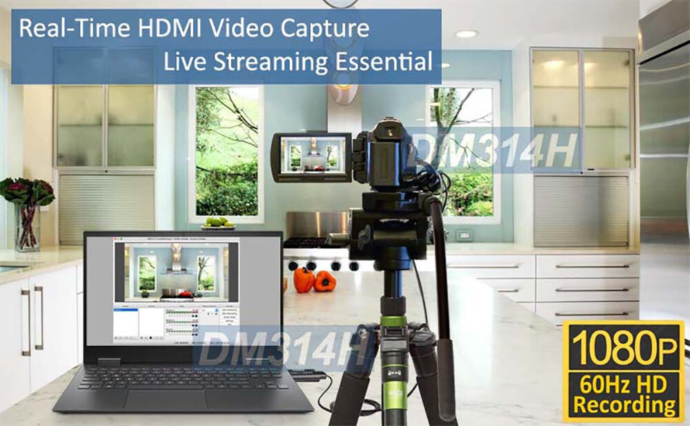 Premium USB 3.1 USB-C Video Capture With 2 HD 4K Inputs Split-Screen View Record