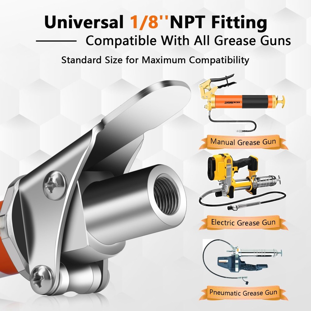 THINKWORK Grease Gun Coupler, Strong Lock on Greases Couplers with...