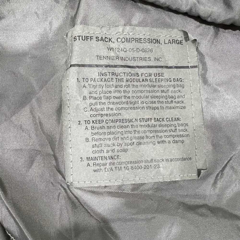 US Military Sleeping Bag Set Mummy Style With Stuff Sac