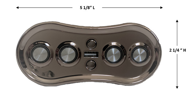 Mulin Electric Switch - MLSK46-E Left (L) 6 Button Power Recliner Switch + USB