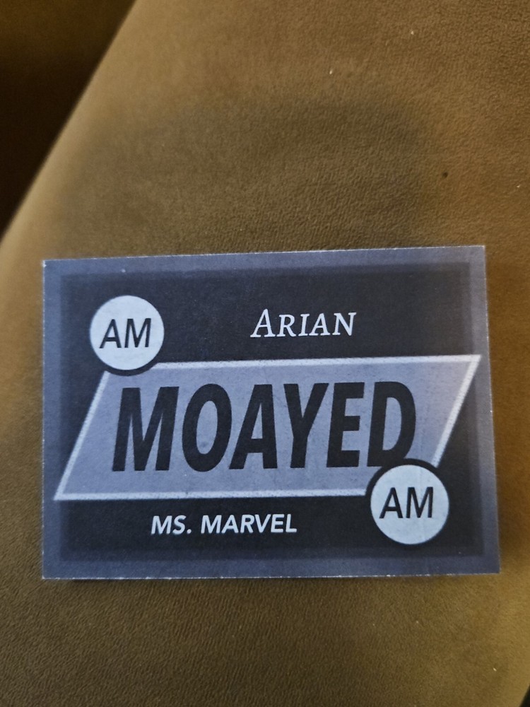 Arian Moayed Custom Signed Card - Played Agent Cleary From Ms. Marvel