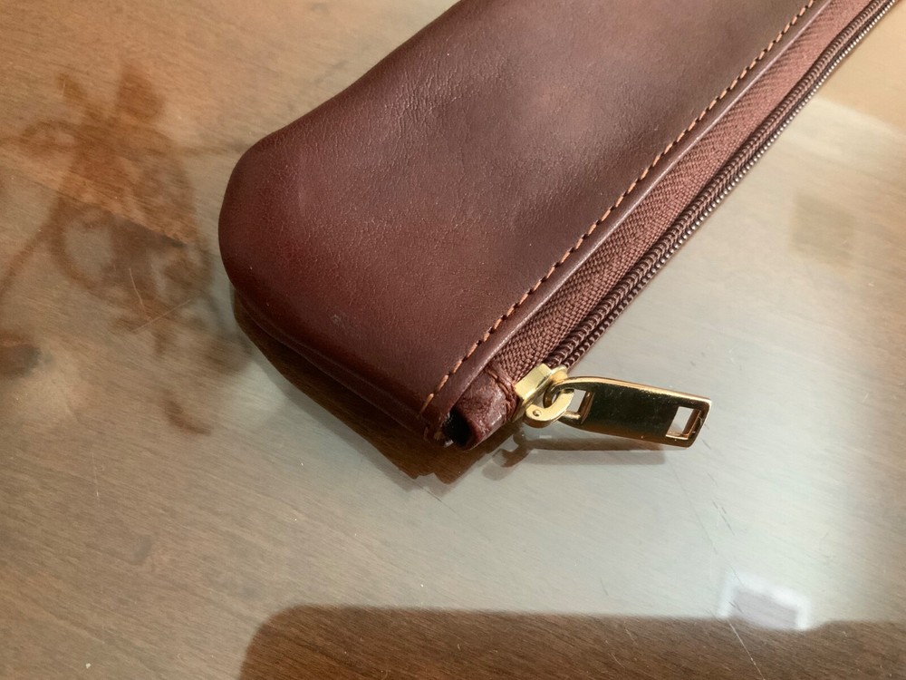David Oscarson Pen Brown Leather Pouch Case