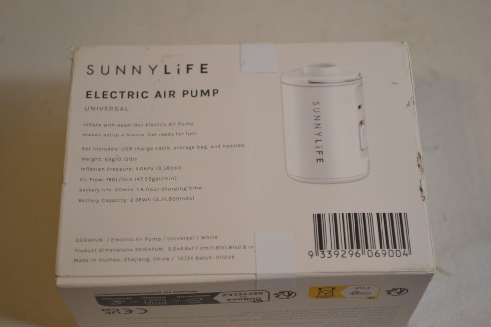 SunnyLife Electric Air Pump Universal