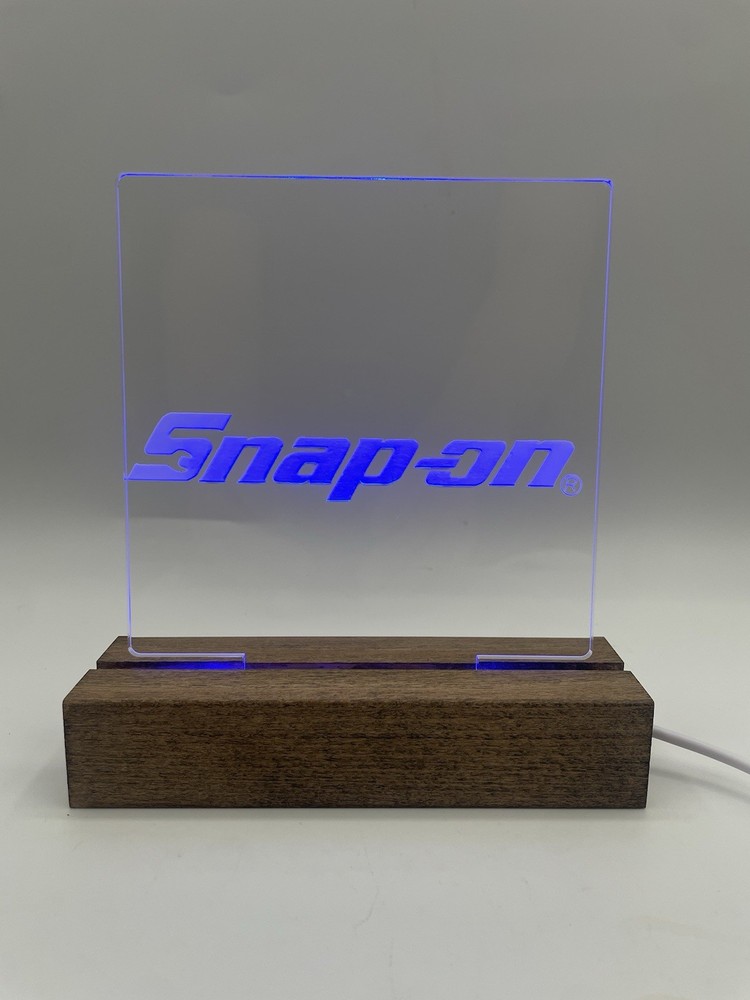 SNAP-ON TOOL BOX LOGO EMBLEM LED Sign With Base