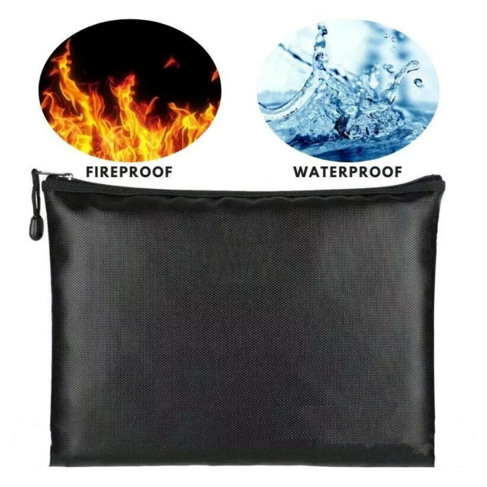 Fireproof Waterproof Document Envelope File Folder Cash Pouch Document Bag