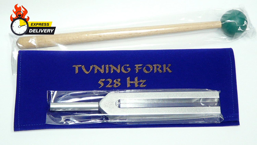 528 Hz Tuning Fork for Healing with Mallet & Pouch