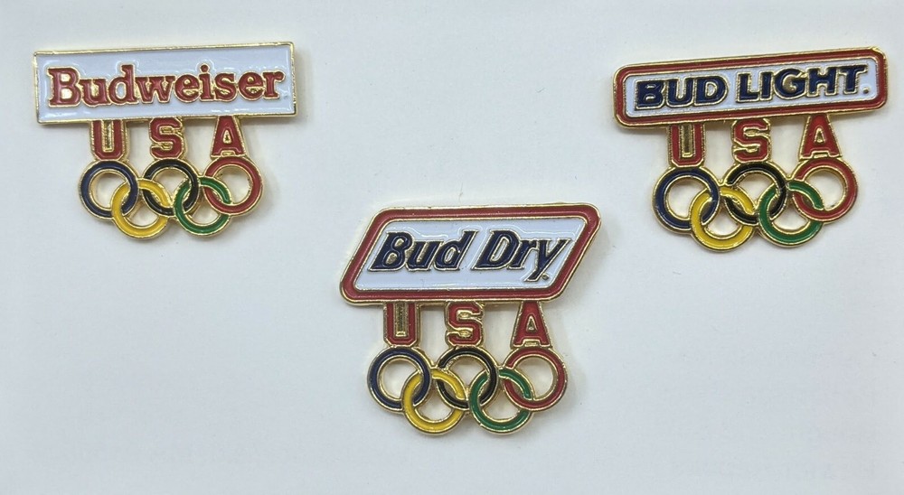 Budweiser Bud Light Bud Dry Olympic Pin Set