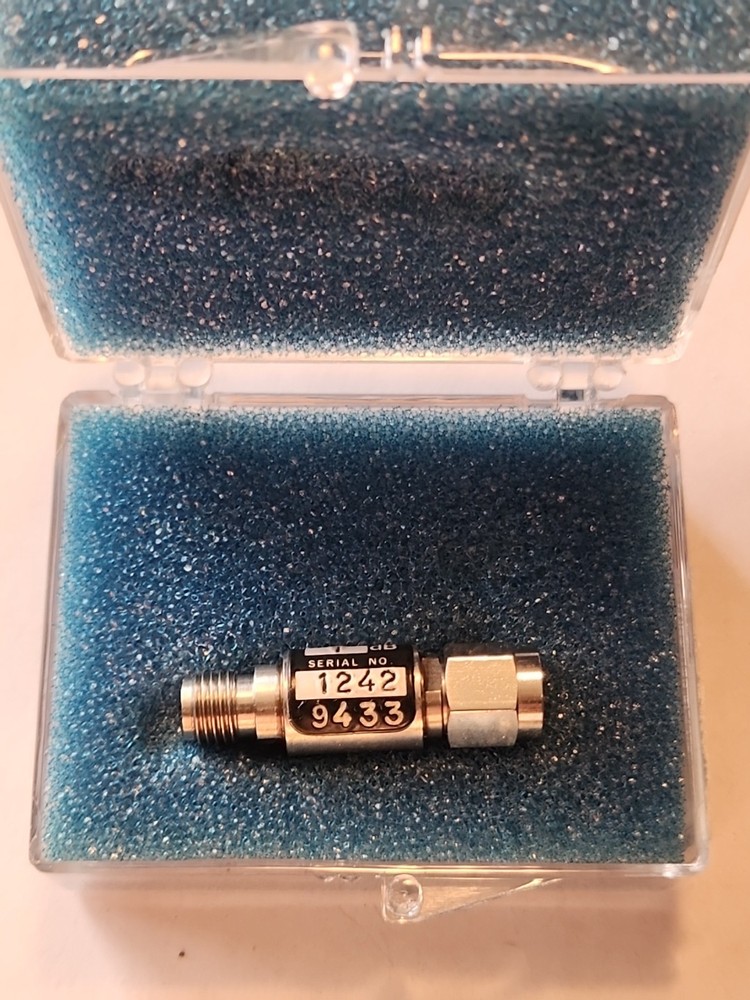 Weinschel Attenuator Model 9870-1.0, 1dB Fixed Attenuation, NOS.