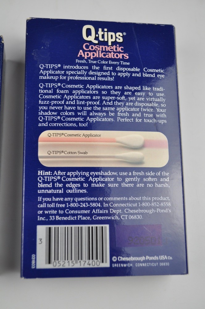 Vintage Q-tips Cosmetic Applicators, Unique Shape & Manicure Sticks