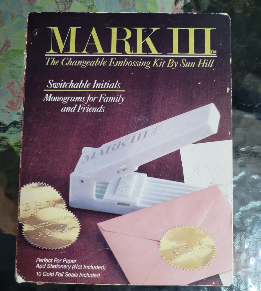 Changeable Embossing Kit Sun Hill Mark III 1985