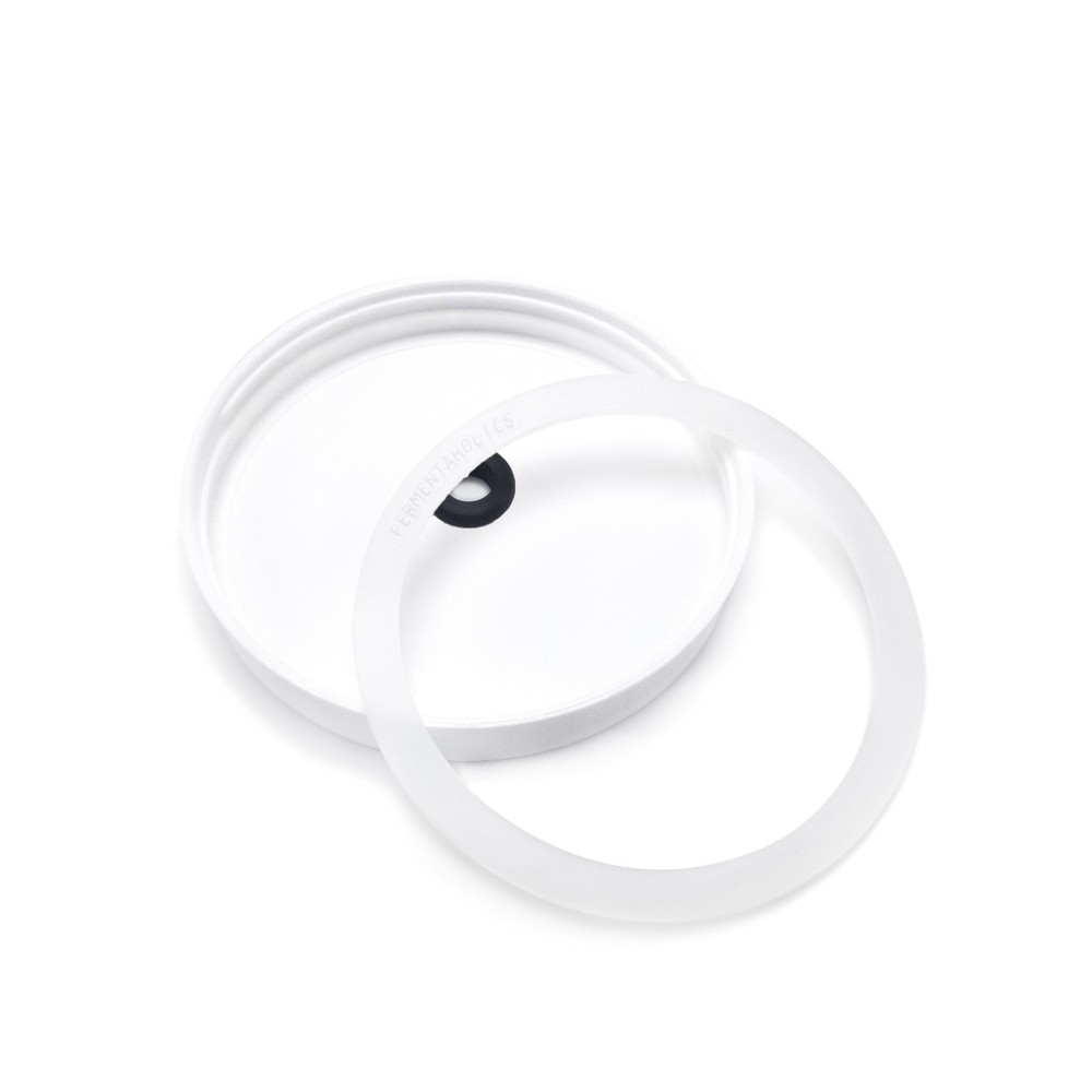 Glass One Gallon Fermentation Jar with Grommet Lid and S-Shaped Airlock