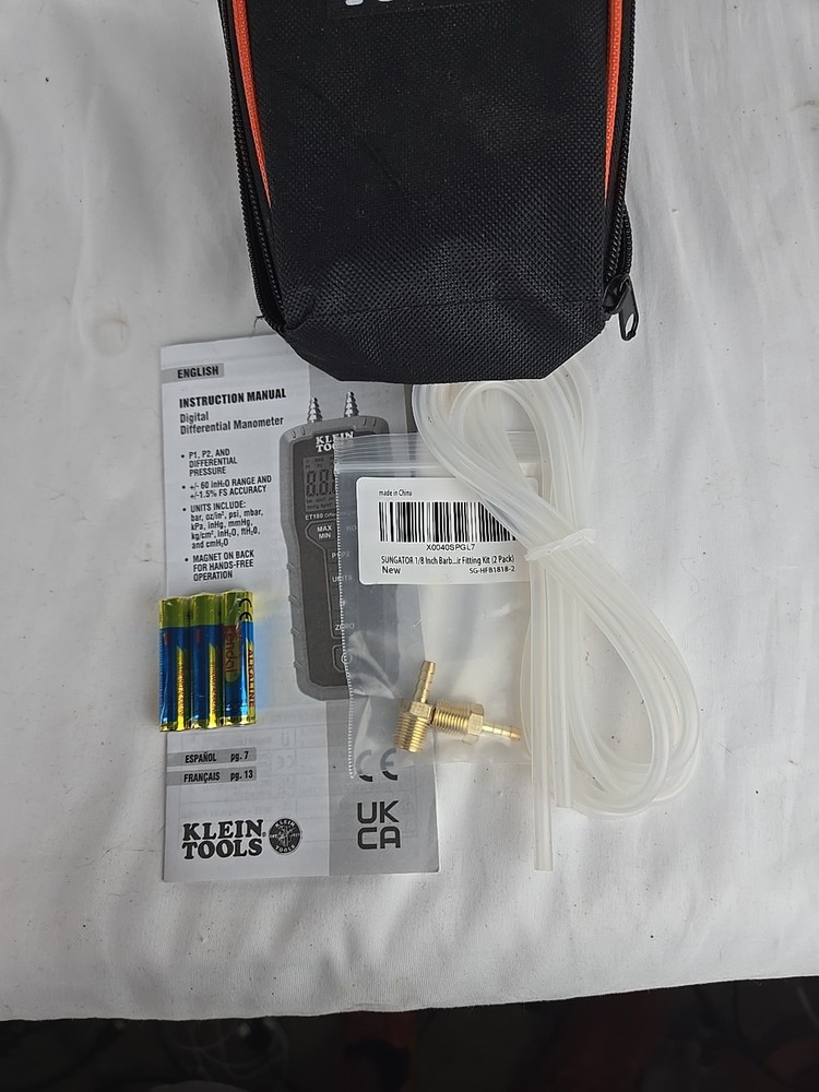 Klein Tools ET180 Digital Differential Manometer (Never Used)