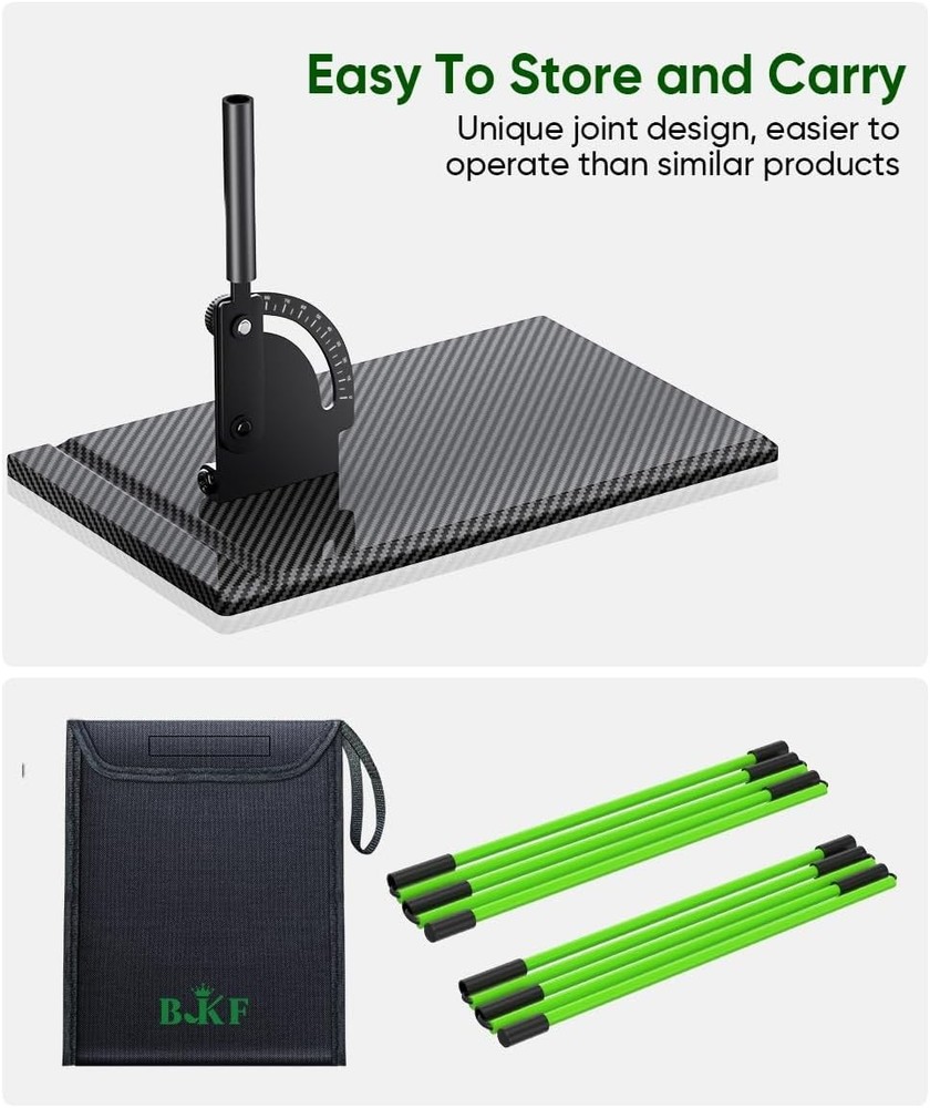 Golf Alignment Sticks and Angle Holder Set with Portable Bag, Golf Swing Trai...
