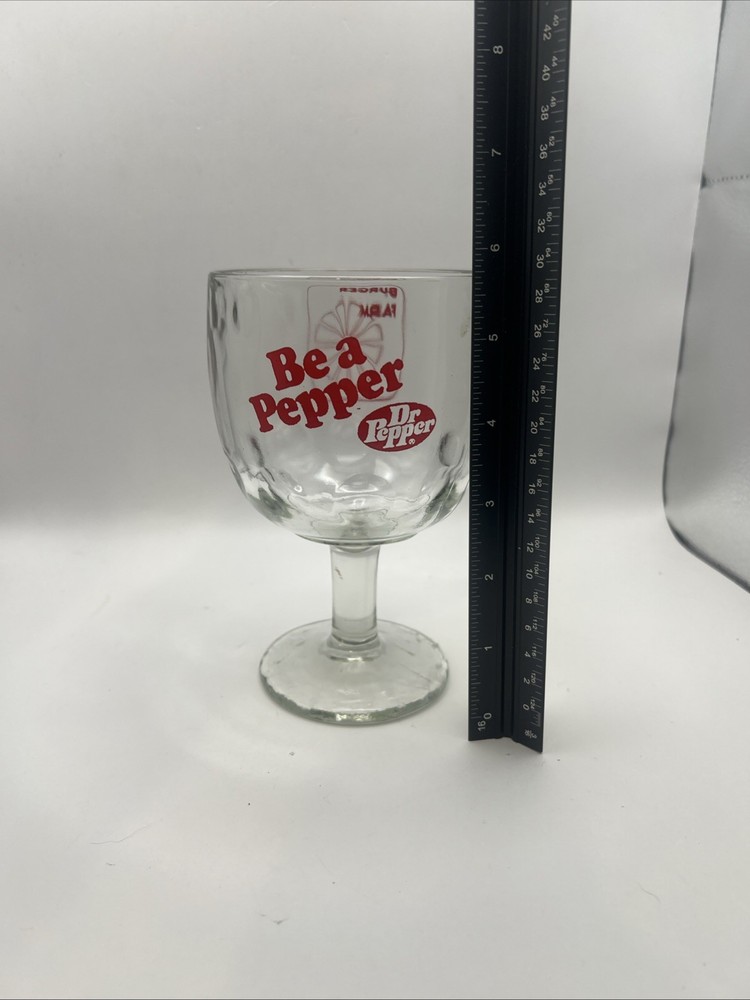 Vintage Dr. Pepper Float Glass 6 “ Tall