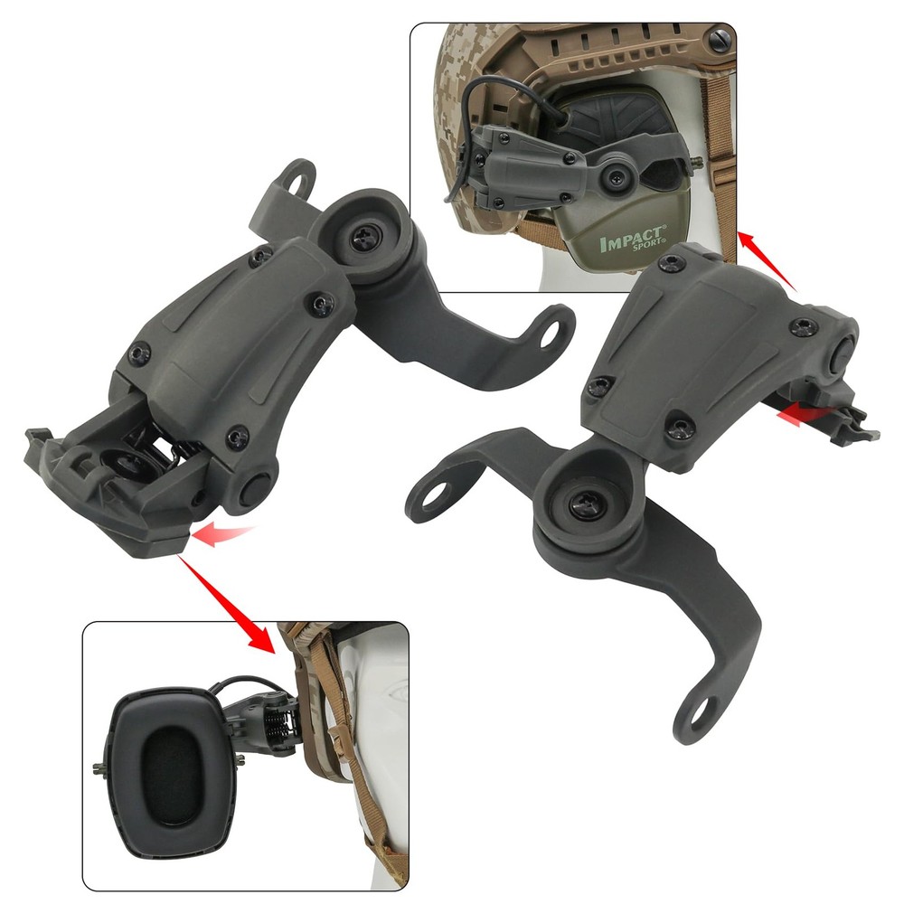 Tactical Helmet ARC Track Adapter for Tactical Electronic Shooting Earmuff Co...