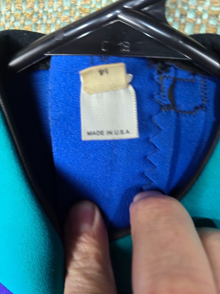 Gladiator Wet Suit 3/2mm Neoprene Size 14 Blue Black Made USA