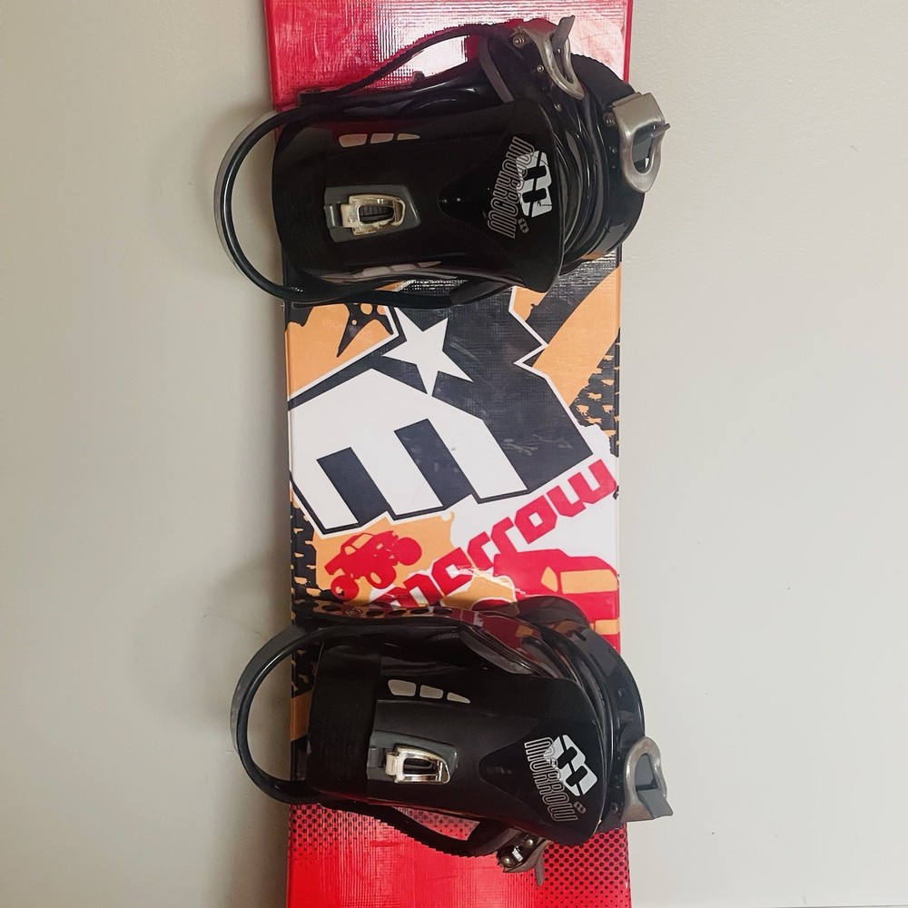Morrow Trooper Snowboard Boys 45” Red Black Slider Bindings Soft Flex Hyper Core