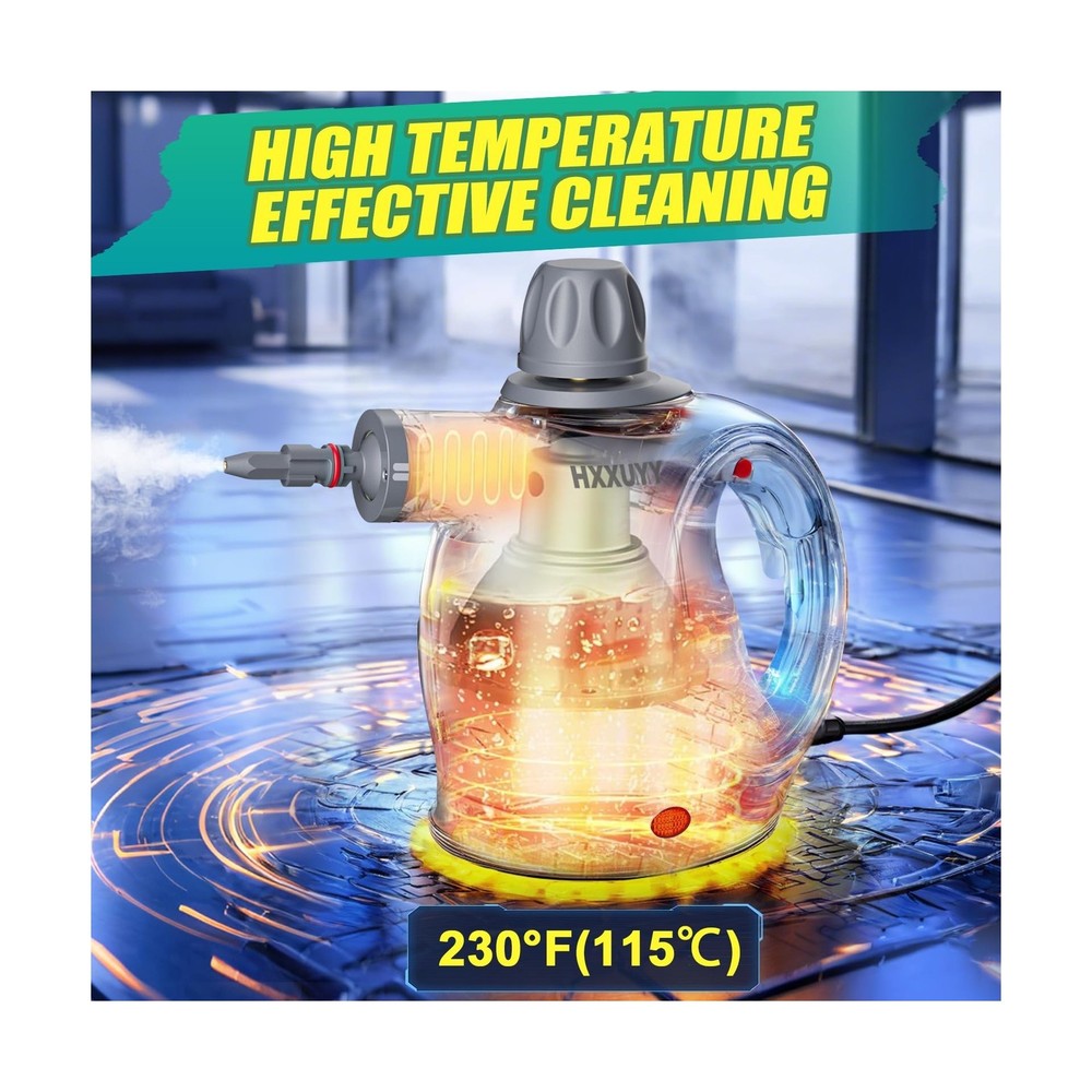 Multi-Surface Handheld Pressurized Steam Cleaner with 13 PCS Accessory ，P