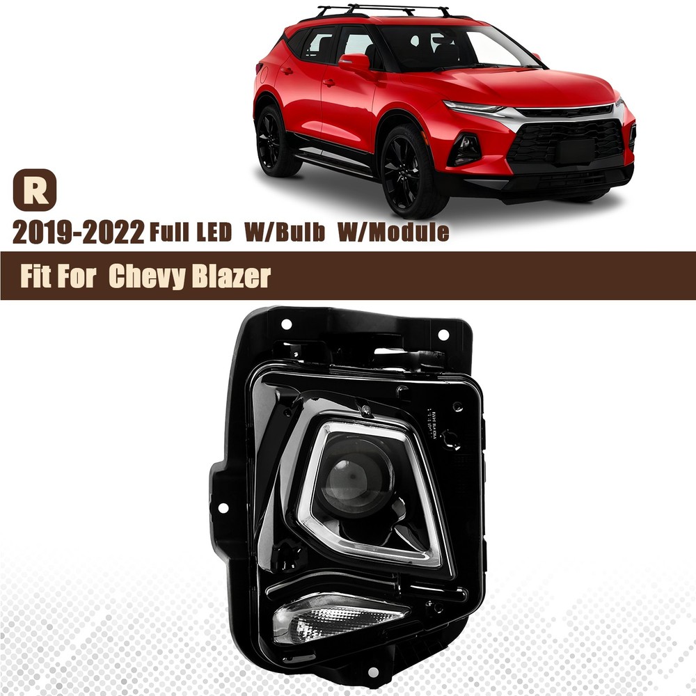 For 2019-2022 Chevy Blazer Full LED Projector Headlight w/ Bulb Passenger Side