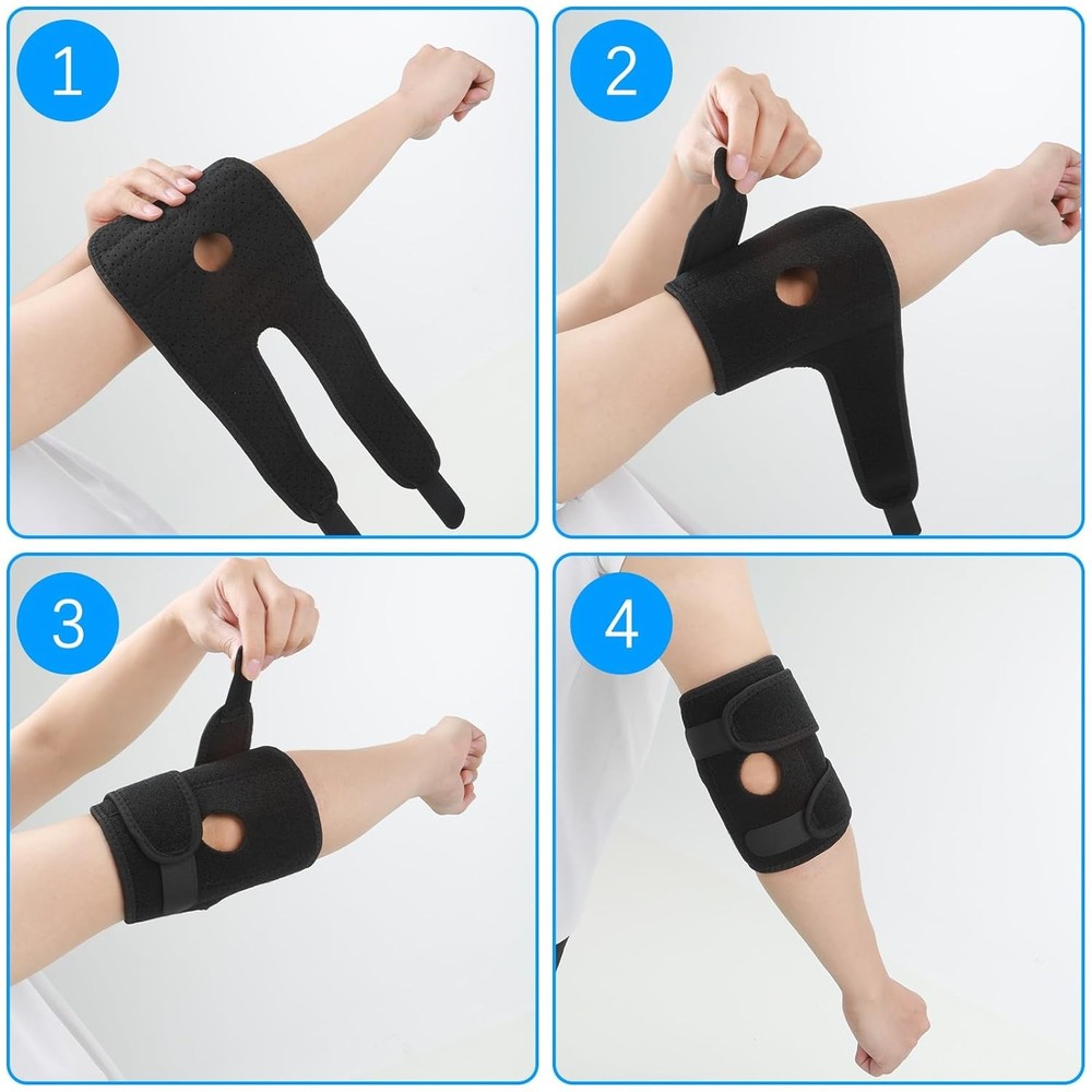 Elbow Compression Sleeve with Removable Strap for Men & Women, Elbow Support Bra