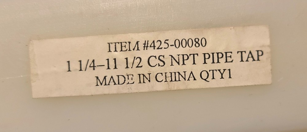 1 1/4-11 1/2 CS NPT PIPE TAP