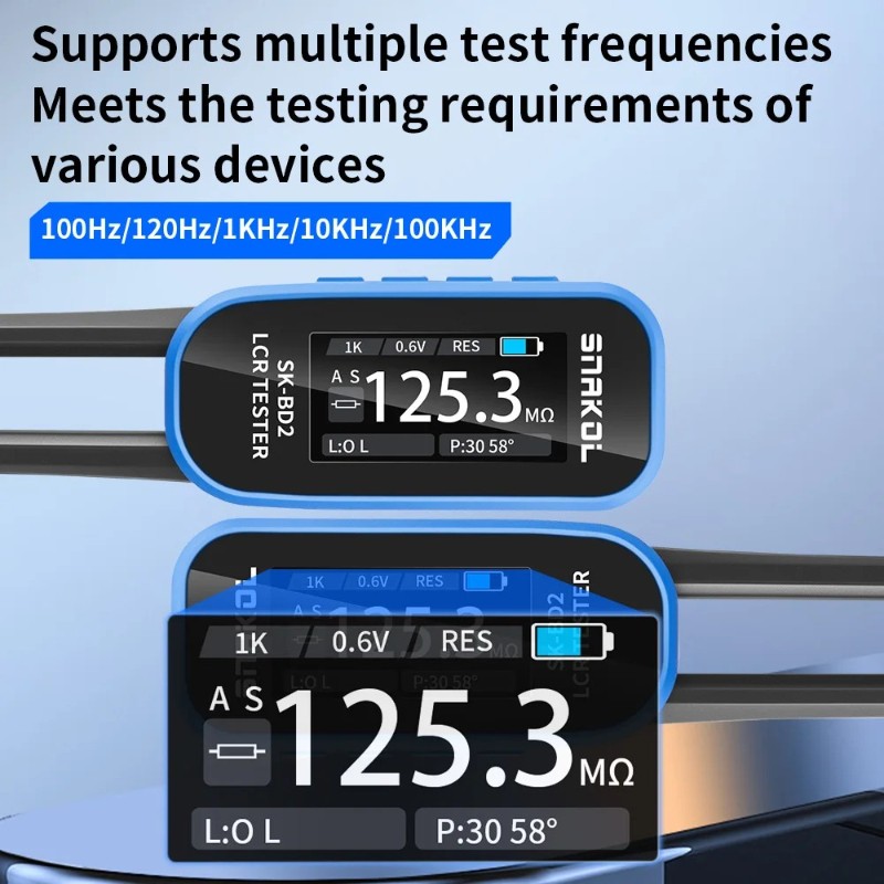 SNAKOL Digital Tweezer Bridge Tester Automatic LCR Meter Signal Generator Tool