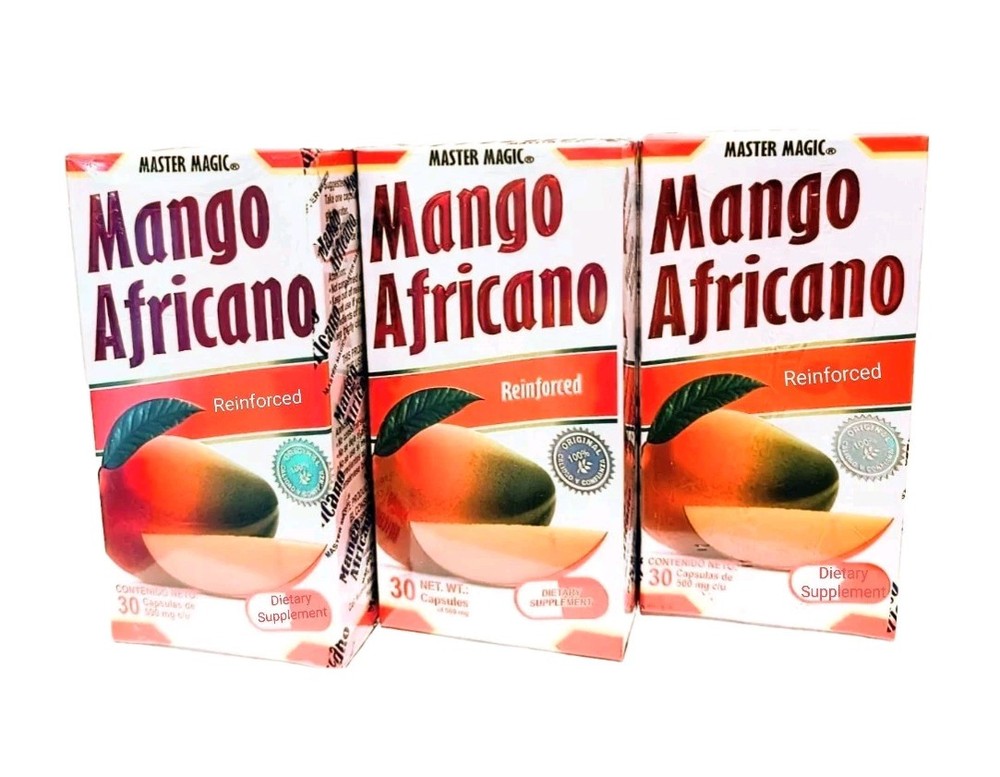3 PACK! Mango Africano MASTER MAGIC AFRICAN MANGO 30 Capsulas Original