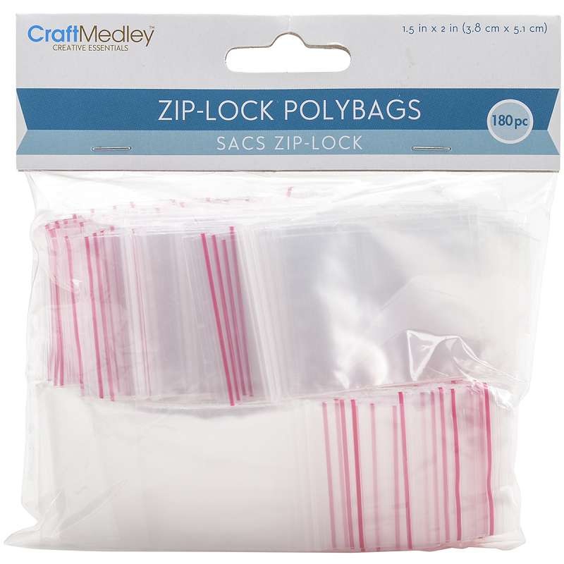 Ziplock Polybags 180/Pkg 1.5"X2" Clear