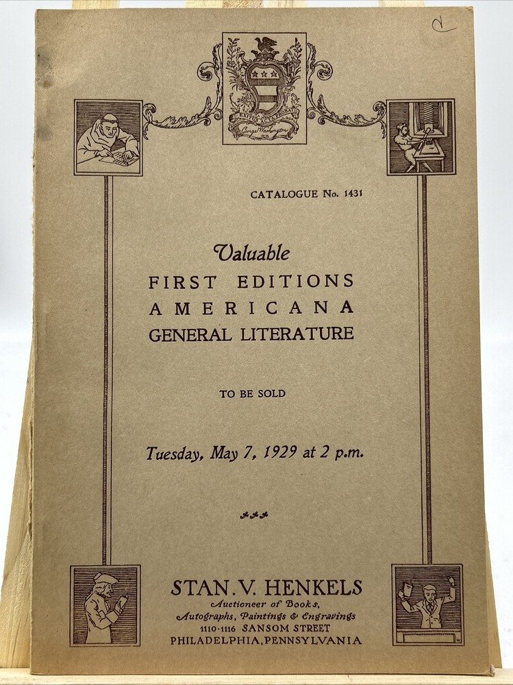 Henkels Catalog: First Edition Books- May 7, 1929